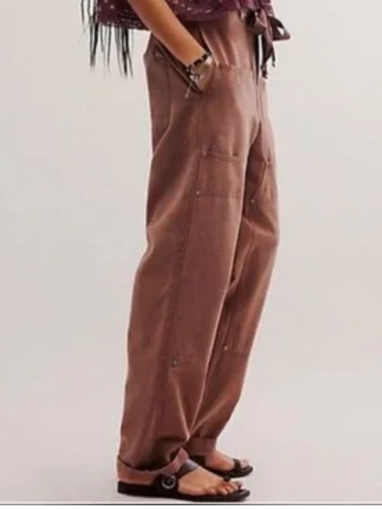 Free People Pants - We The Free Hayden High Rise Pull On Utility Pants